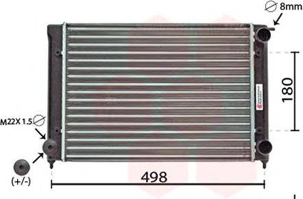 Радиатор (охлаждение двигателя) VAN WEZEL 58002040