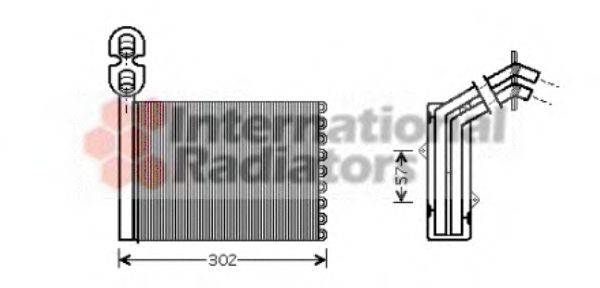 Радиатор отопителя VAN WEZEL 58006201