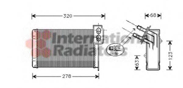 Радиатор отопителя VAN WEZEL 43006099