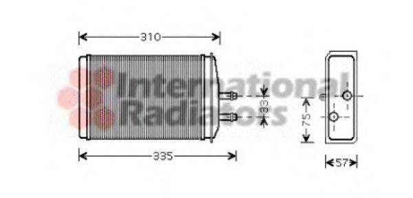 Радиатор отопителя VAN WEZEL 76006016
