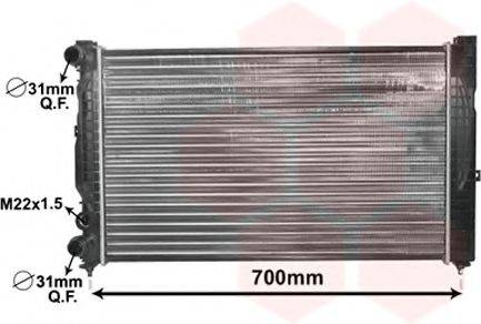 Радиатор (охлаждение двигателя) VAN WEZEL 03002123