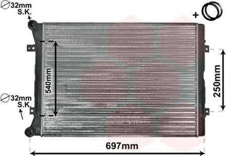 Радиатор (охлаждение двигателя) VAN WEZEL 58002283