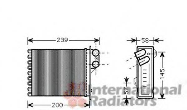 Радиатор отопителя VAN WEZEL 43006398