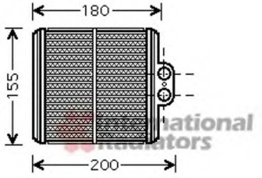 Радиатор отопителя VAN WEZEL 52006093