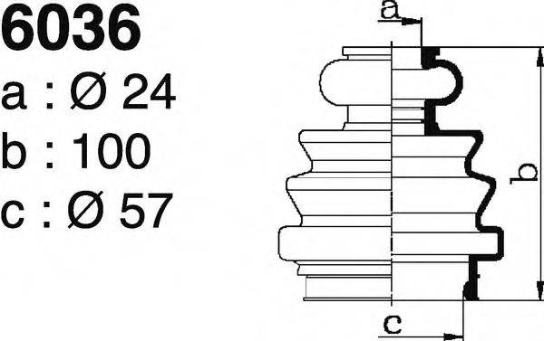 Пыльник ШРУСа (комплект) DEPA 6036