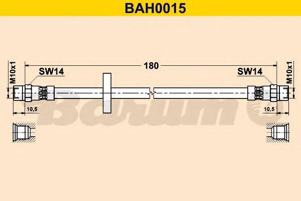 Шланг тормозной BARUM BAH0015