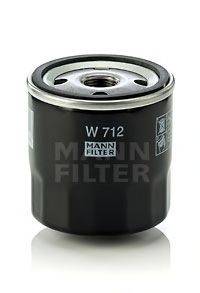 Масляный фильтр; Фильтр, Гидравлическая система привода рабочего оборудования; Фильтр, система вентиляции картера MANN-FILTER W712