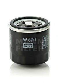 Масляный фильтр двигателя MANN-FILTER W671