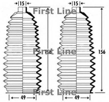 Пыльник рулевой рейки FIRST LINE FSG3334