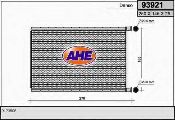 AHE 93921 Радиатор отопителя