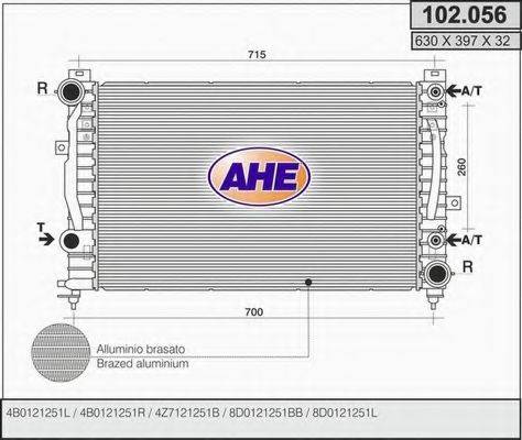 AHE 102056 Радиатор (охлаждение двигателя)