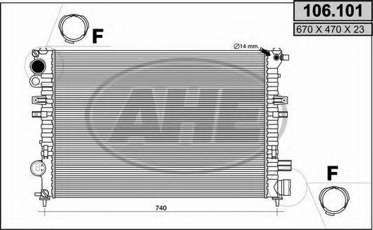 AHE 106101 Радиатор (охлаждение двигателя)