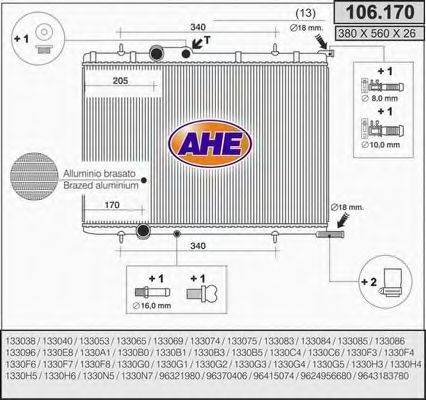 AHE 106170 Радиатор (охлаждение двигателя)