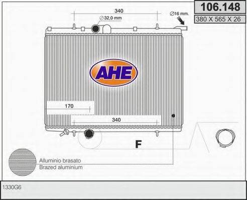 AHE 106148 Радиатор (охлаждение двигателя)