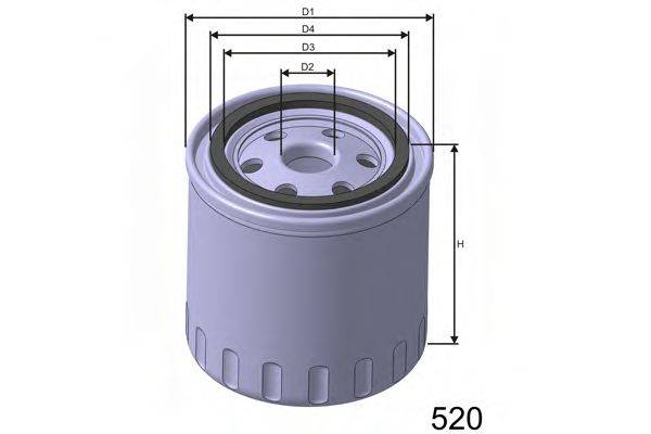Масляный фильтр двигателя MISFAT Z124