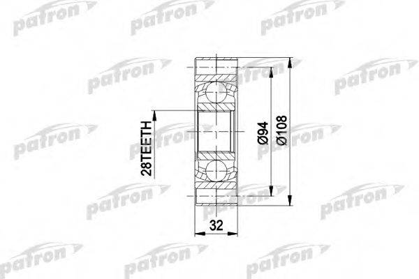 PATRON PCV3014 Шарнирный комплект (ШРУС с пыльником)