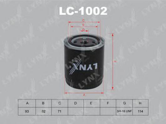 Масляный фильтр двигателя LYNXAUTO LC-1002