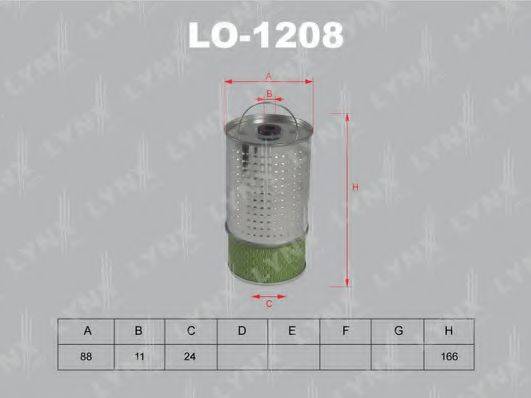 LYNXAUTO LO1208 Масляный фильтр двигателя