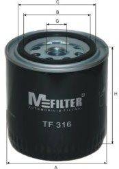 Масляный фильтр двигателя MFILTER TF316