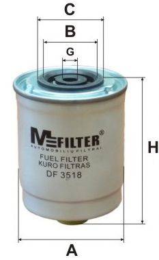 Фильтр топливный MFILTER DF3518