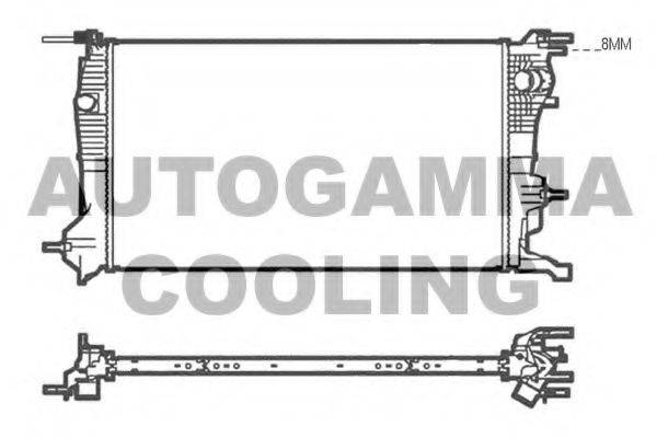 Радиатор (охлаждение двигателя) AUTOGAMMA 105217