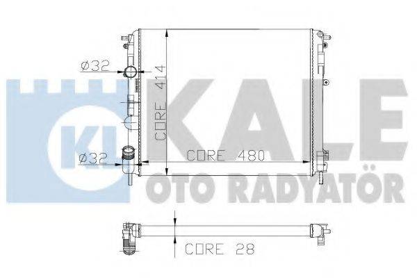 Радиатор (охлаждение двигателя) KALE OTO RADYATOR 205600