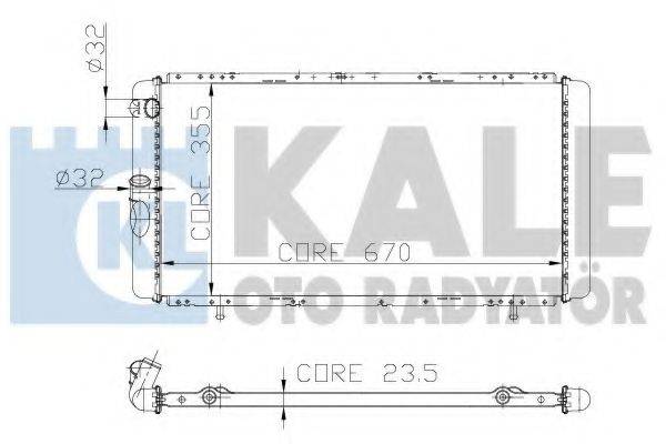Радиатор (охлаждение двигателя) KALE OTO RADYATOR 208500