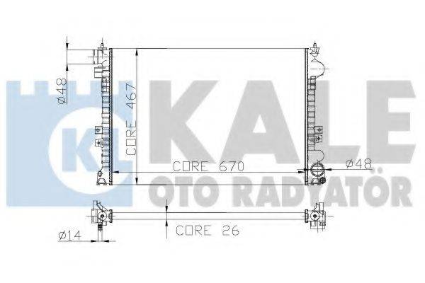 Радиатор (охлаждение двигателя) KALE OTO RADYATOR 242500