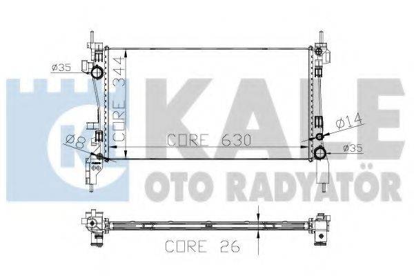 Радиатор (охлаждение двигателя) KALE OTO RADYATOR 308400