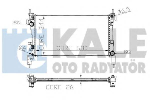 Радиатор (охлаждение двигателя) KALE OTO RADYATOR 320600