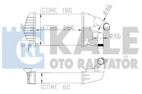 Охладитель наддувочного воздуха  KALE OTO RADYATOR 345800