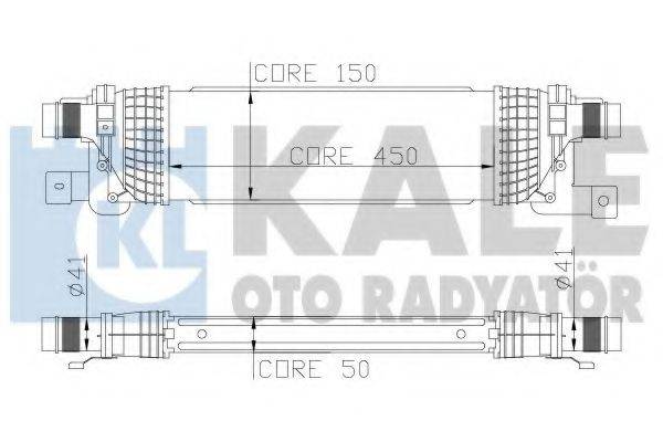 Охладитель наддувочного воздуха  KALE OTO RADYATOR 346800
