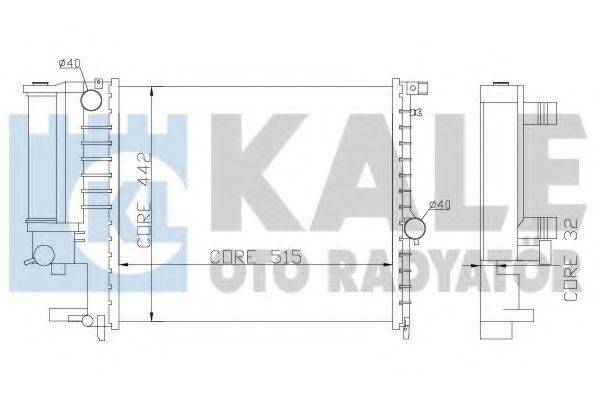 Радиатор (охлаждение двигателя) KALE OTO RADYATOR 348800