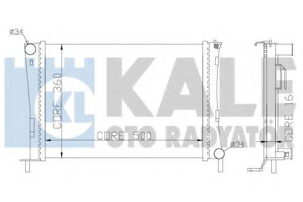 Радиатор (охлаждение двигателя) KALE OTO RADYATOR 349600