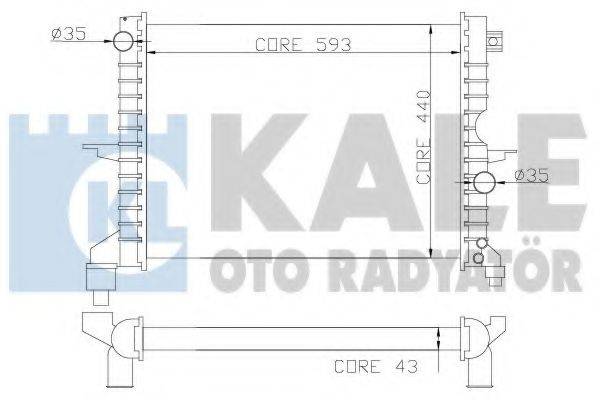Радиатор (охлаждение двигателя) KALE OTO RADYATOR 350400