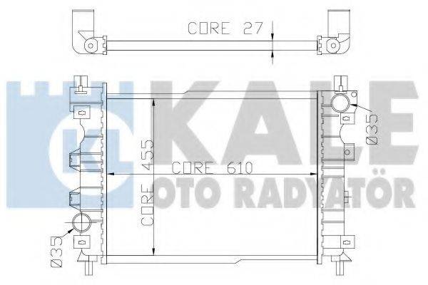 Радиатор (охлаждение двигателя) KALE OTO RADYATOR 350800
