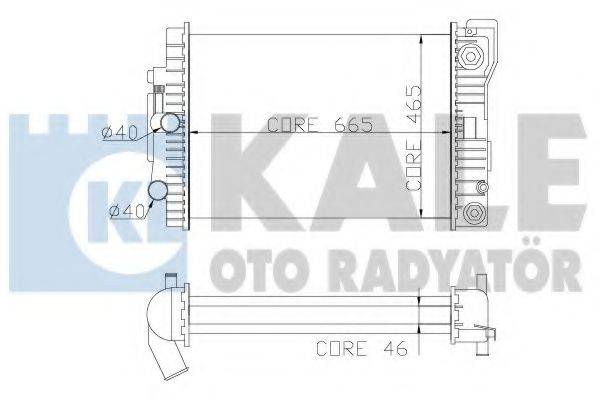 Радиатор (охлаждение двигателя) KALE OTO RADYATOR 351500