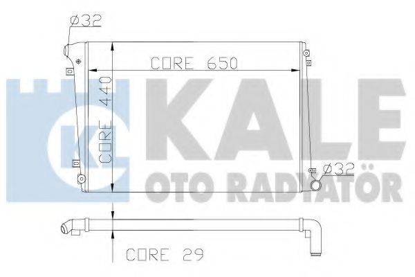 Радиатор (охлаждение двигателя) KALE OTO RADYATOR 353600