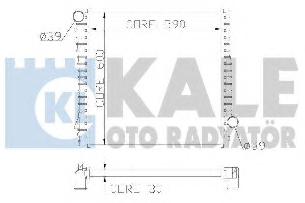 Радиатор (охлаждение двигателя) KALE OTO RADYATOR 354300