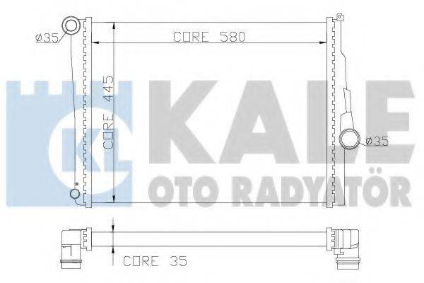 Радиатор (охлаждение двигателя) KALE OTO RADYATOR 354400