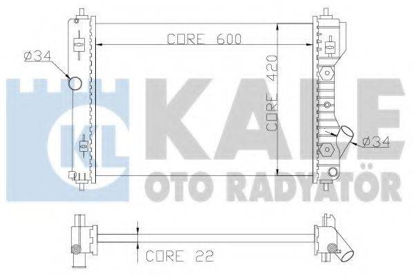 Радиатор (охлаждение двигателя) KALE OTO RADYATOR 355000