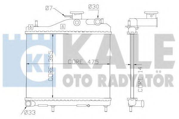 Радиатор (охлаждение двигателя) KALE OTO RADYATOR 358200