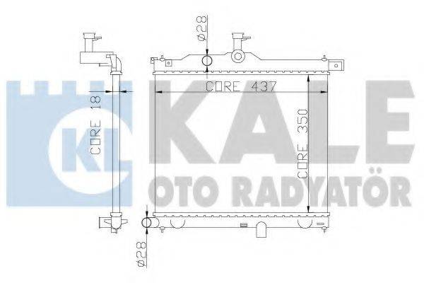 Радиатор (охлаждение двигателя) KALE OTO RADYATOR 358300