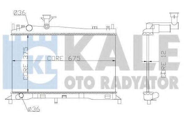 Радиатор (охлаждение двигателя) KALE OTO RADYATOR 360100