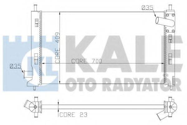 Радиатор (охлаждение двигателя) KALE OTO RADYATOR 362100