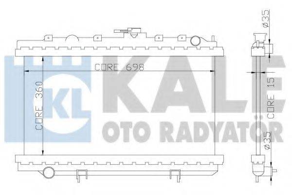 Радиатор (охлаждение двигателя) KALE OTO RADYATOR 363000