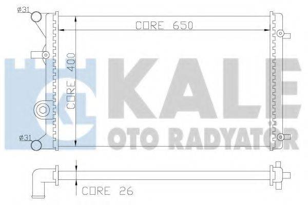 Радиатор (охлаждение двигателя) KALE OTO RADYATOR 366400
