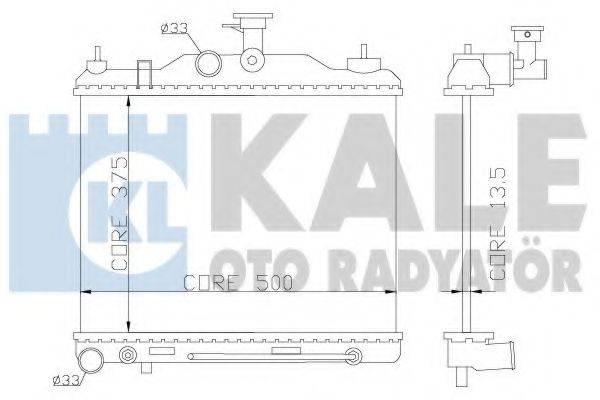 Радиатор (охлаждение двигателя) KALE OTO RADYATOR 369600