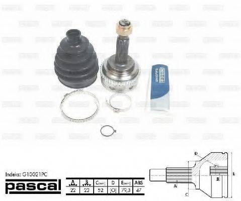 Шарнирный комплект (ШРУС с пыльником) PASCAL G10021PC
