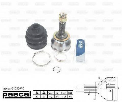 Шарнирный комплект (ШРУС с пыльником) PASCAL G10539PC